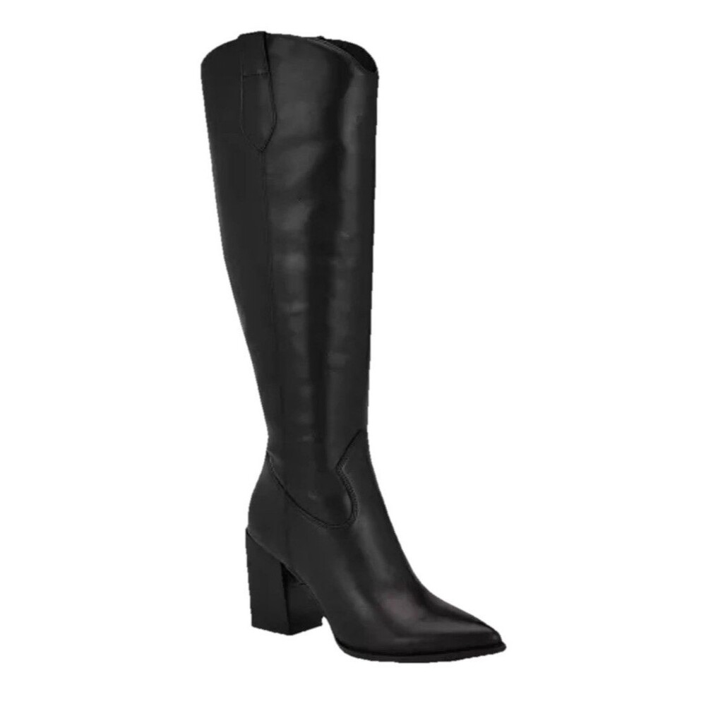 Nine West Black Knee-High Block Heel Boots